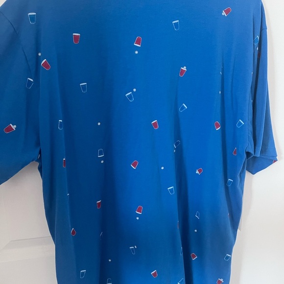 Hurley Blue Polo Shirt with Red and White Accents - Picture 8 of 8